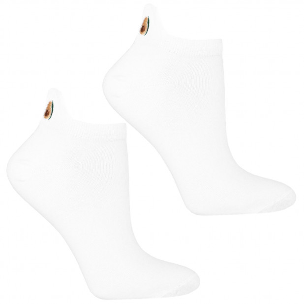 Baltos kojinytės "Avokadai"