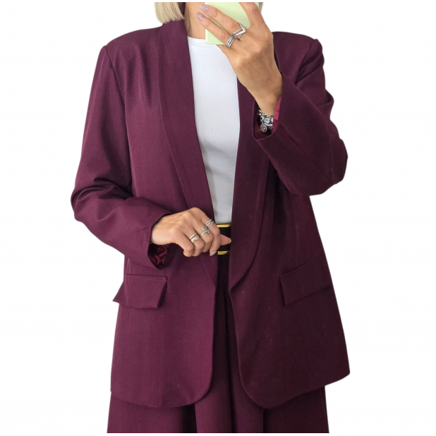 Burgundiškas švarkelis "Alana"