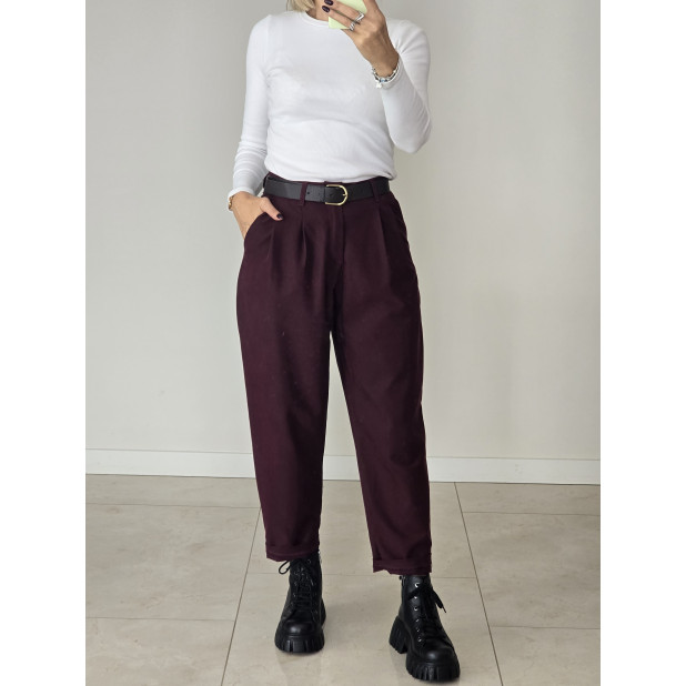 Burgundiškos kelnės "Emira"