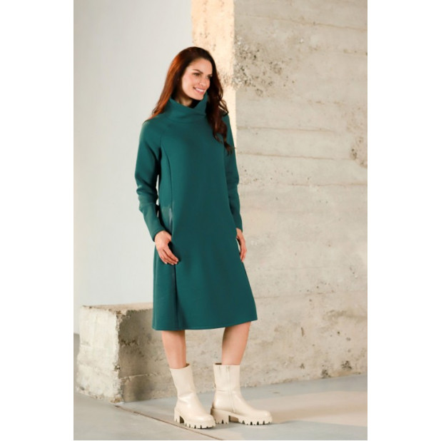 Tamsiai žalia suknelė "Kamila"