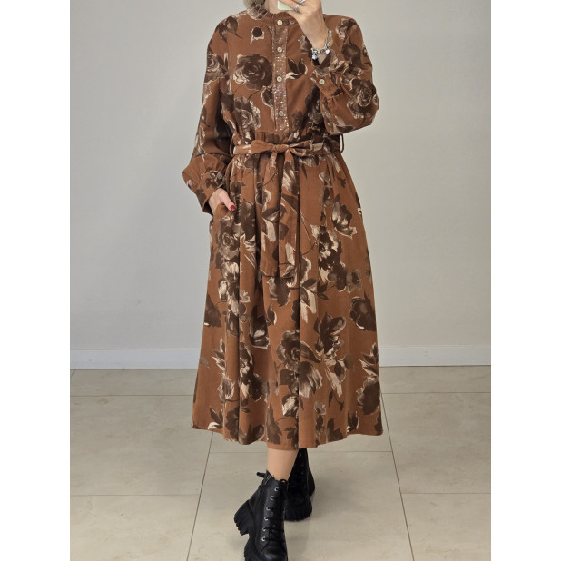 Camel spalvos suknelė "Elma"