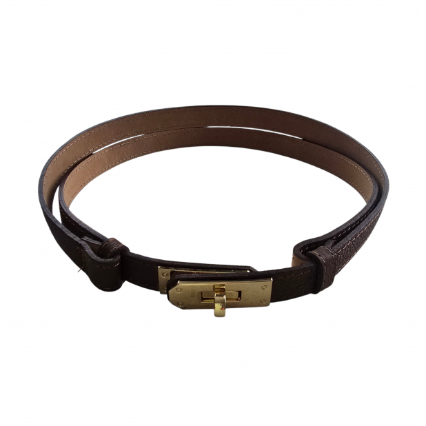 Rudas natūralios odos diržas