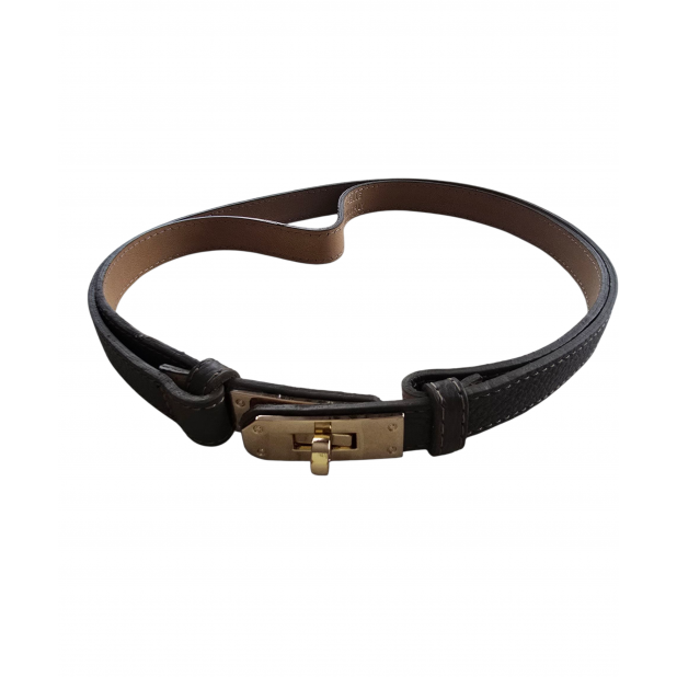 Pilkas natūralios odos diržas