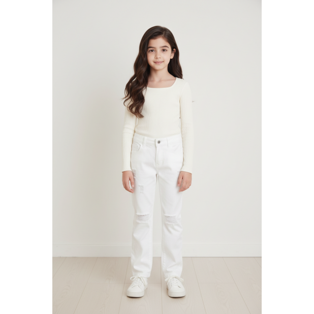 Balti džinsai mergaitėms...