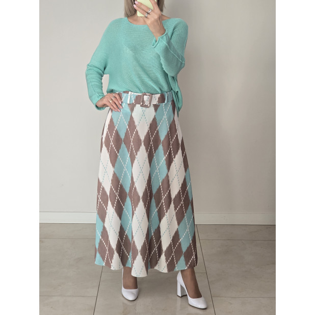 Žalsvai margintas sijonas...