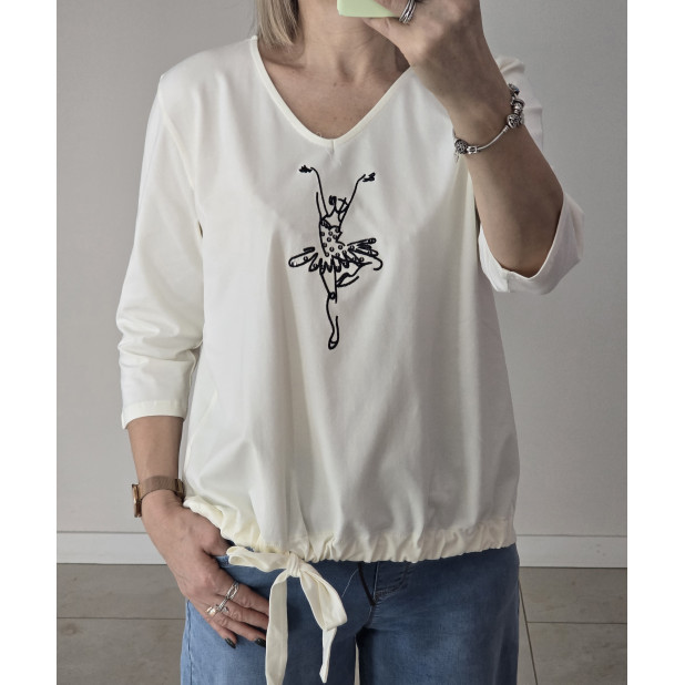 Kreminė palaidinė moterims...