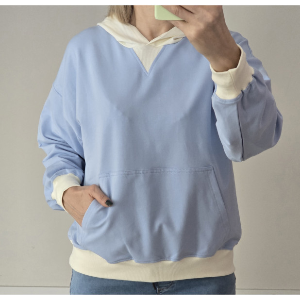 Žydras džemperis moterims...