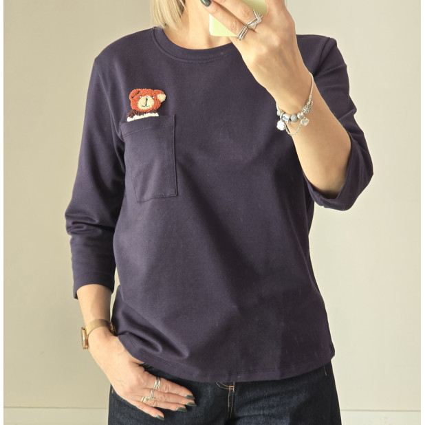 Tamsiai mėlynas džemperis...