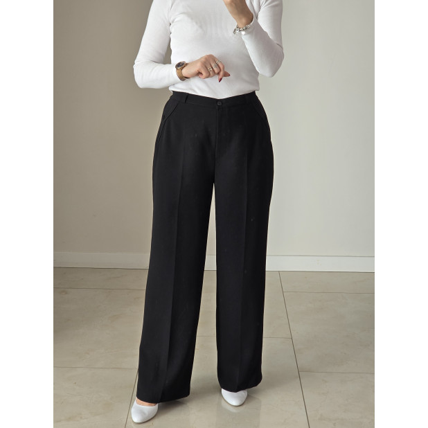 Klasikinės juodos kelnės su...