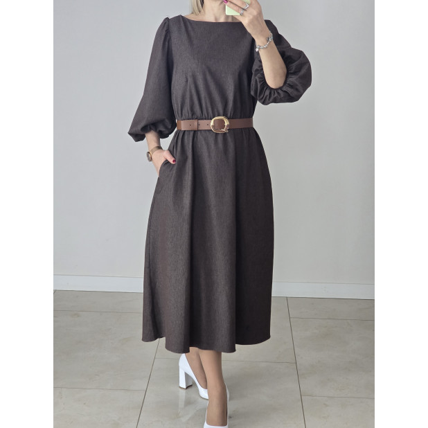 Rudo džinso suknelė su...