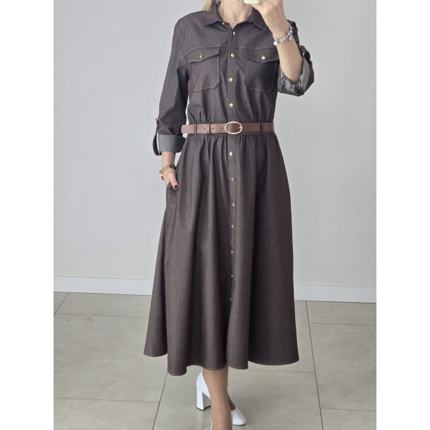 Rudo džinso suknelė...