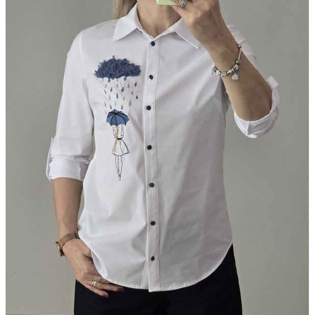 Balti marškiniai su...