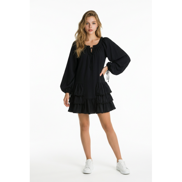 Juoda moteriška suknelė su...