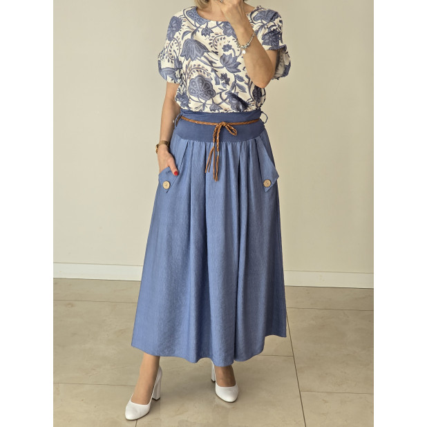 Melsvas sijonas "Klaudija"