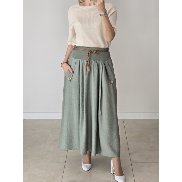 Žalsvas sijonas "Klaudija"