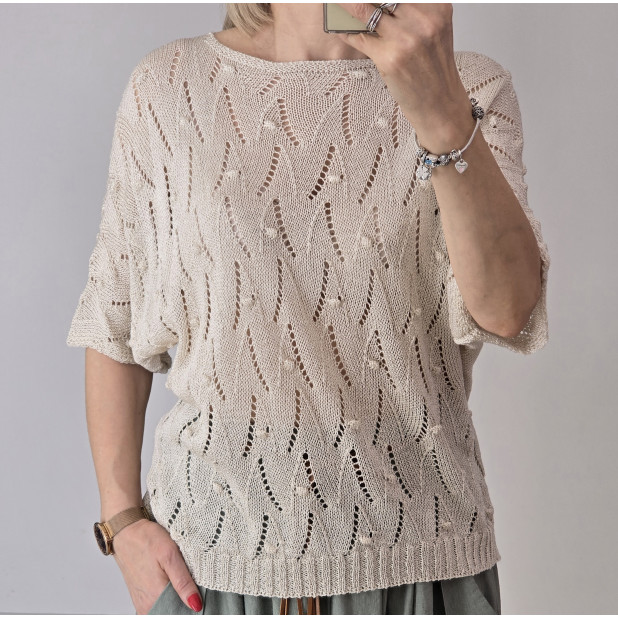 Kreminė palaidinė "Bela"