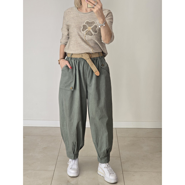 Žalsvos kelnės moterims...