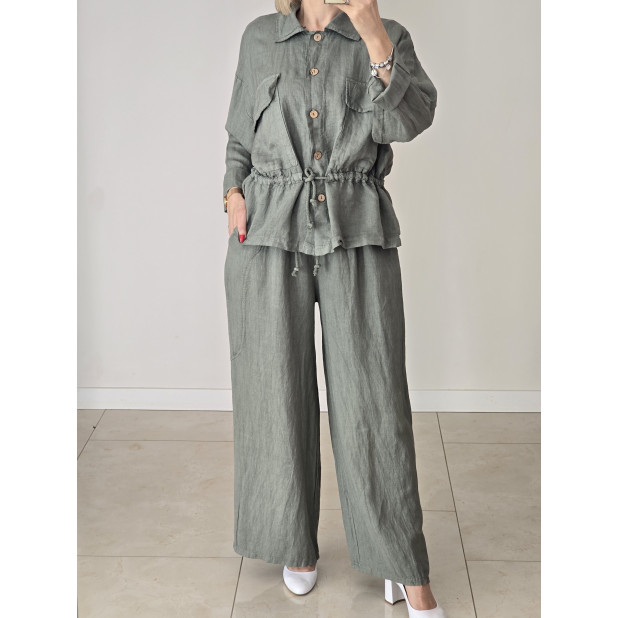 Žalsvas lininis komplektas...