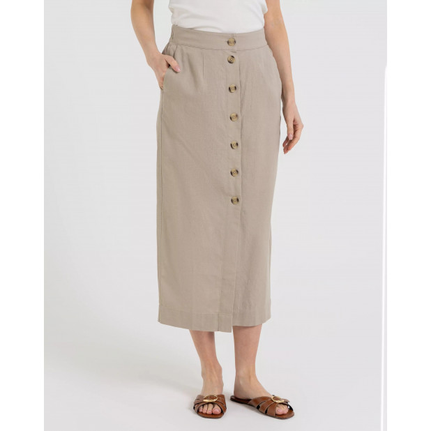 Smėlinis sijonas su linu...