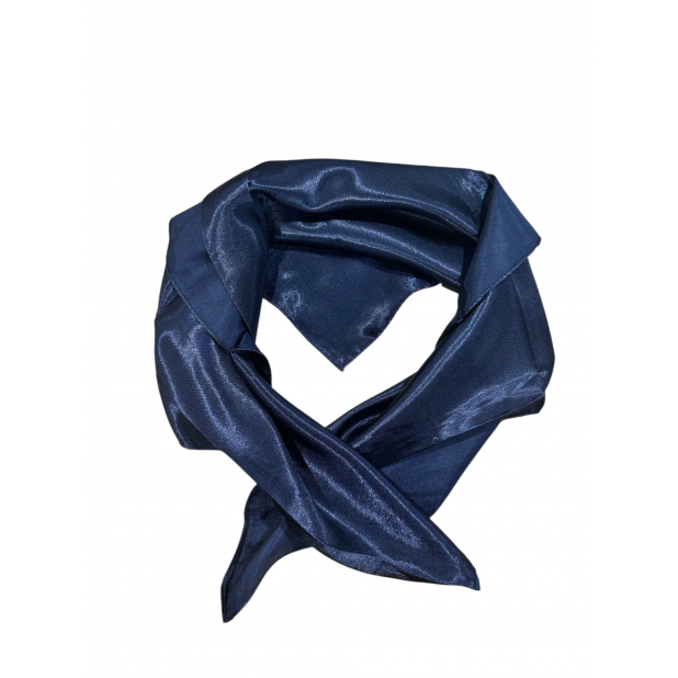 Mėlyna šilko efekto skarelė