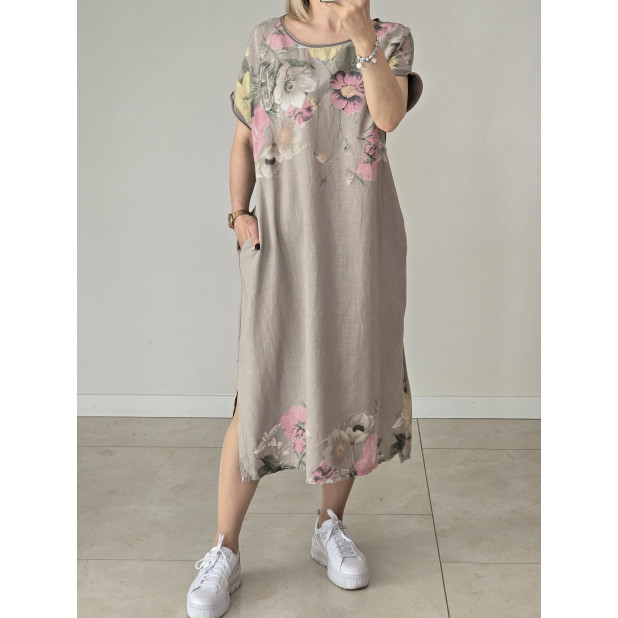 Taupe spalvos suknelė "Eliza"